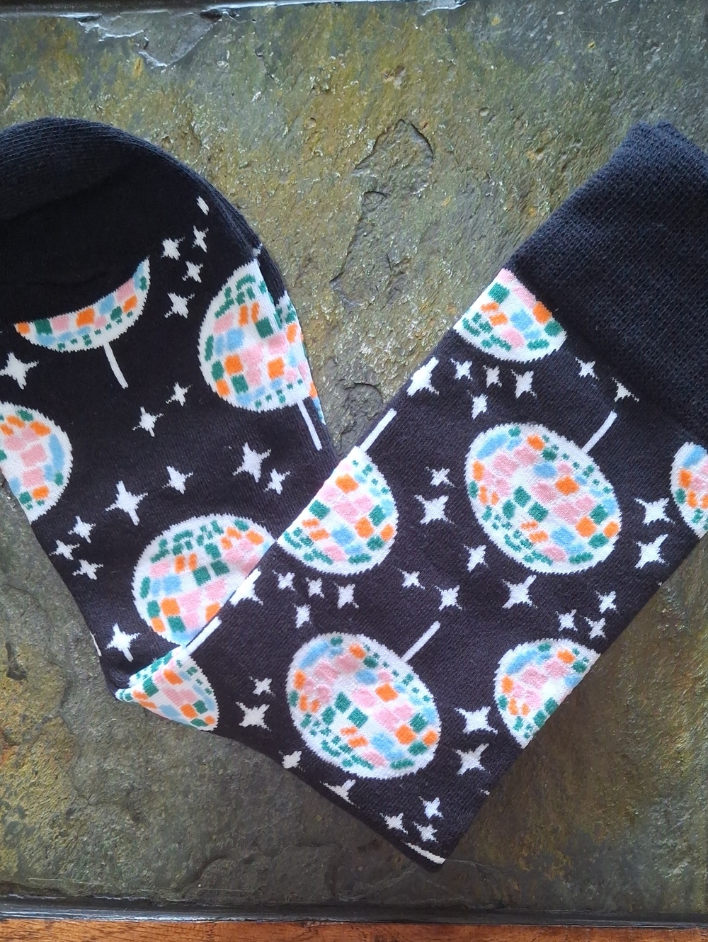 Disco Ball Crew Socks